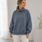 Sweatshirt décontracté à col simulé pour femme