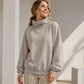 Sweatshirt décontracté à col simulé pour femme