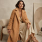 Manteau mi-long en laine d'agneau pour femme