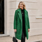 Manteau mi-long en laine d'agneau pour femme