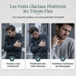 Cardigan en triqué à carreaux pour homme, doublure molletonnée, à capuche, manteau épais à manches longues pour l'hiver