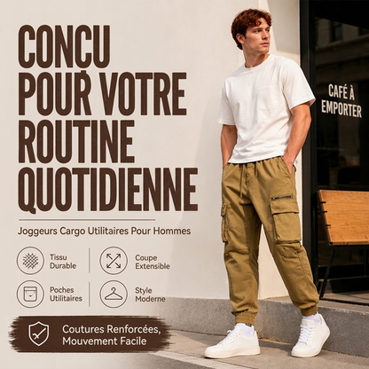 Pantalon cargo jogger multi-poches pour homme