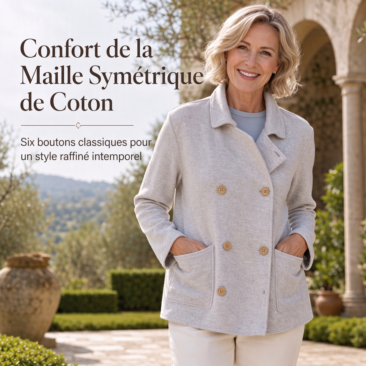 Veste décontractée unie classique