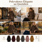 Manteau en peluche doublée polaire asymétrique à boutons, unis pour femme, hiver