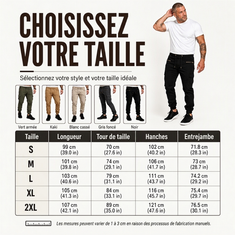 ⏳Liquidation totale🎁Pantalon cargo décontracté et ajusté pour homme🎁!