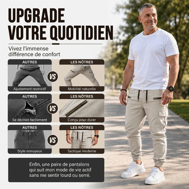 ⏳Liquidation totale🎁Pantalon cargo décontracté et ajusté pour homme🎁!