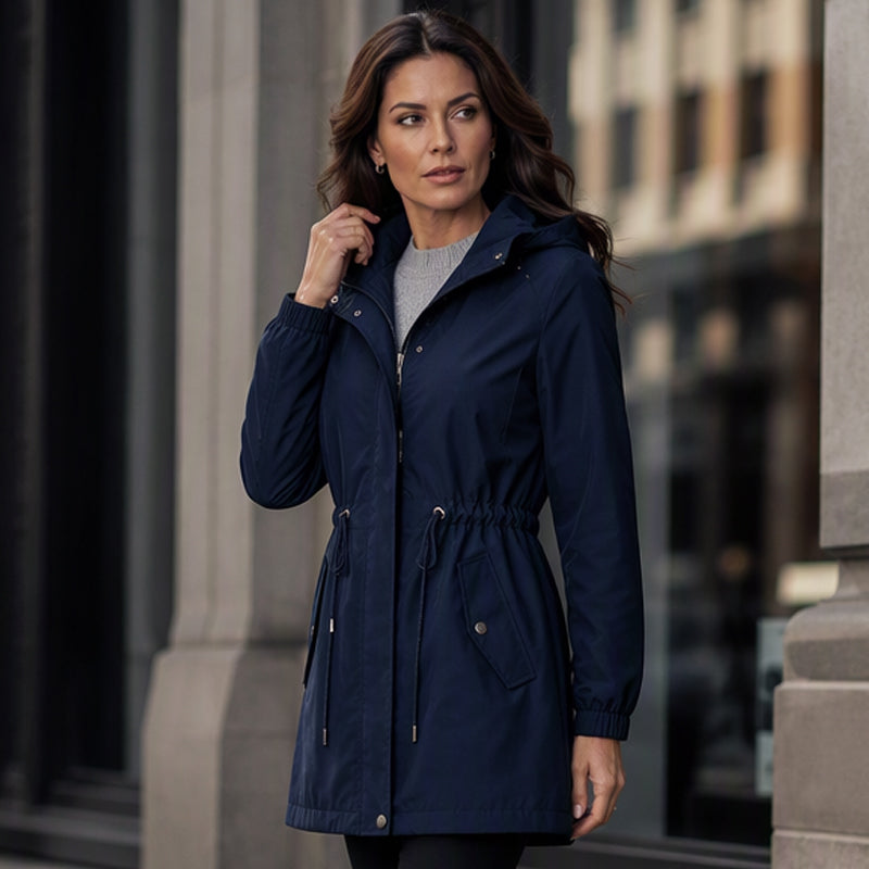 ⏳Liquidation totale⏳Veste coupe-vent à capuche mi-longue pour femme