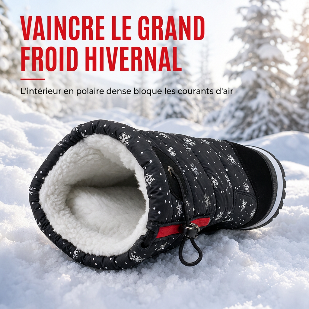 ⏳Liquidation totale⏳Bottes d'hiver hautes pour femme, bottines de neige imperméables et antidérapantes pour l'extérieur, à semelle épaisse et garnissage en peluche douce