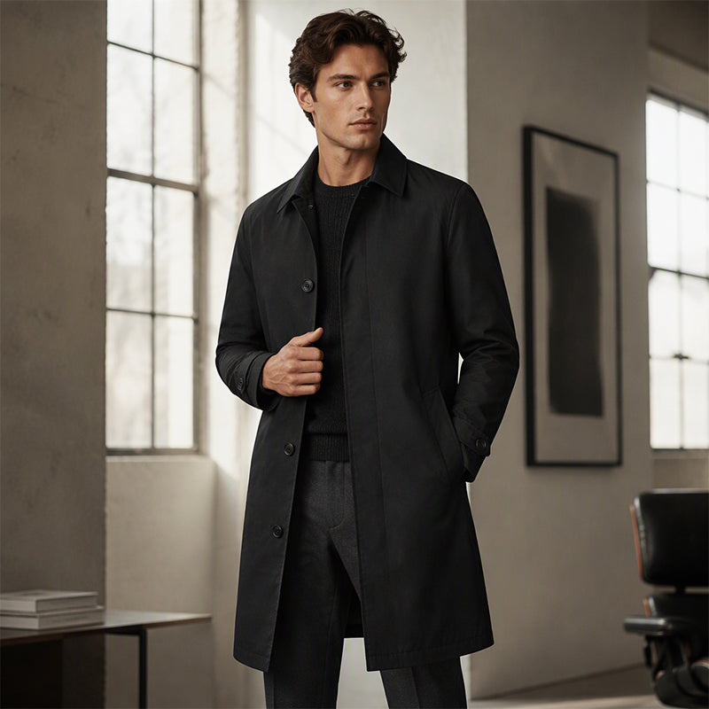 ⏳Liquidation totale⏳Trench-coat matelassé et résistant à l'eau pour homme