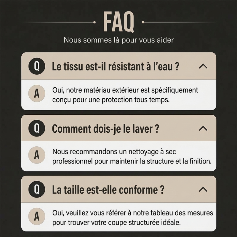 ⏳Liquidation totale⏳Trench-coat matelassé et résistant à l'eau pour homme