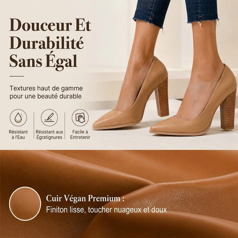 ⏳Liquidation totale⏳Escarpins femme à talons hairs épais et bout pointu élégants