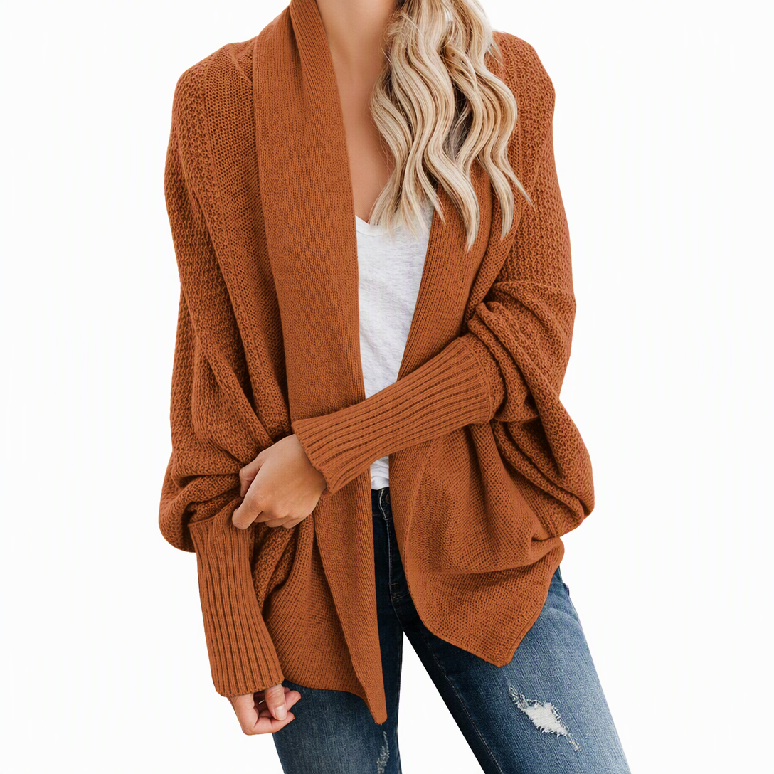 👜 -50 % sur toute la mode femme ! ✨Cardigan en maille femme à manches chauve-souris oversized, avec col châle ouvert, pour l'automne et l'hiver