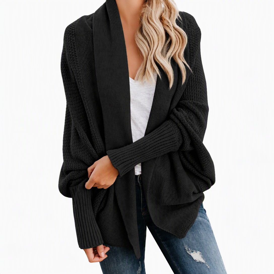 👜 -50 % sur toute la mode femme ! ✨Cardigan en maille femme à manches chauve-souris oversized, avec col châle ouvert, pour l'automne et l'hiver