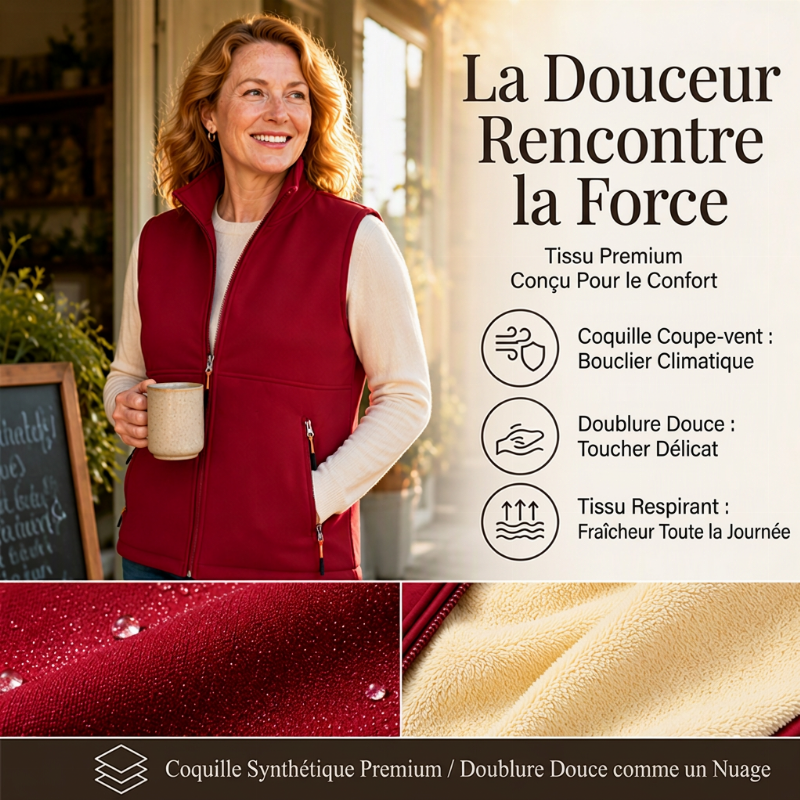 👜 -50 % sur toute la mode femme ! ✨Gilet thermique d'hiver à col montant pour femme