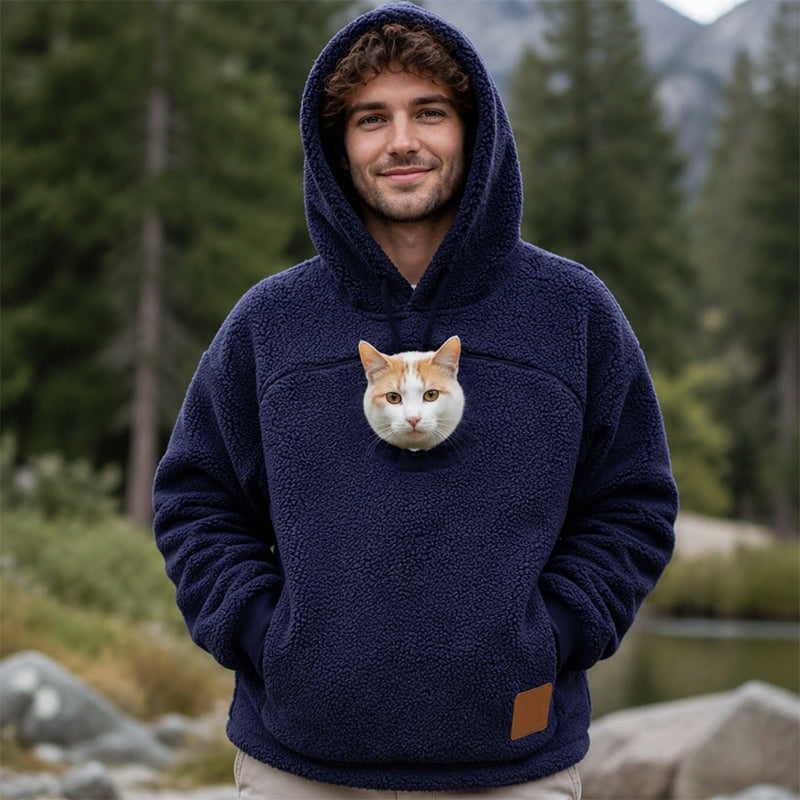 👜 -50 % sur toute la mode femme ! ✨Sweat-shirt à capuche en peluche unisexe pour transporteur d'animaux