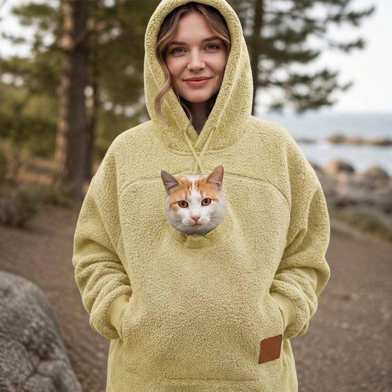 👜 -50 % sur toute la mode femme ! ✨Sweat-shirt à capuche en peluche unisexe pour transporteur d'animaux