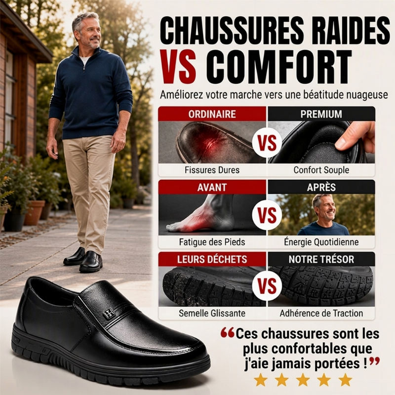 ⏳Liquidation totale⏳Chaussures habillées décontractées pour hommes, légères et à enfiler