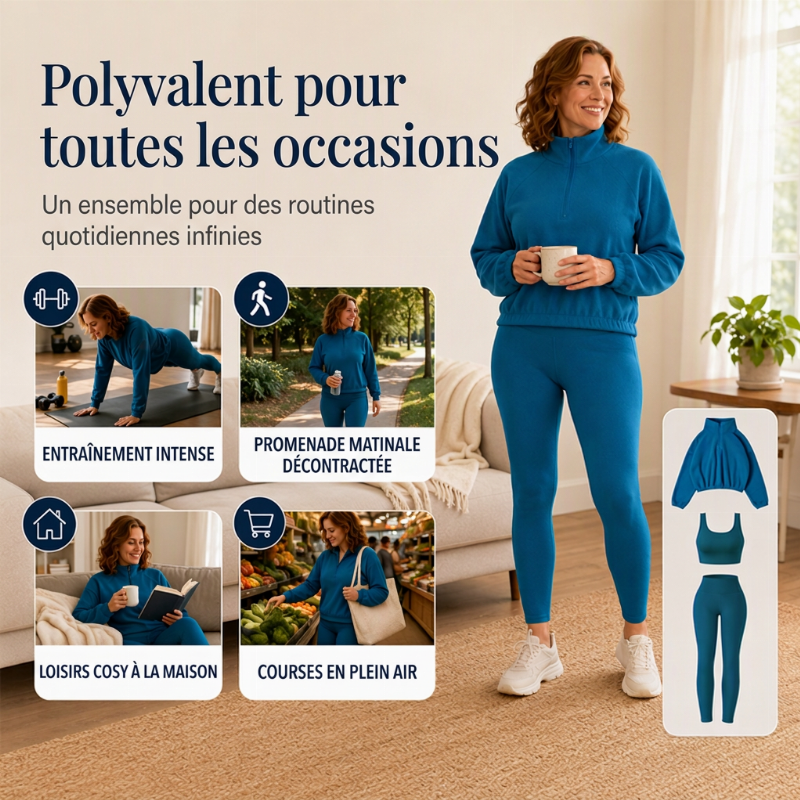 👜 -50 % sur toute la mode femme ! ✨Ensemble de sport confortable 3 pièces pour femme