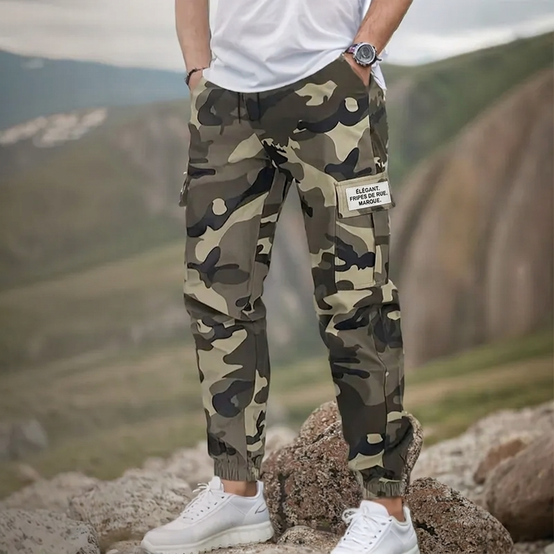 ⏳Liquidation totale⏳Pantalon de travail décontracté à motif camouflage