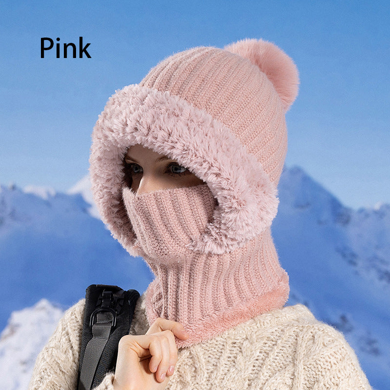 ⏳Liquidation totale⏳Bonnet Écharpe et Masque 3-en-1 Tricoté d'Hiver pour Femmes