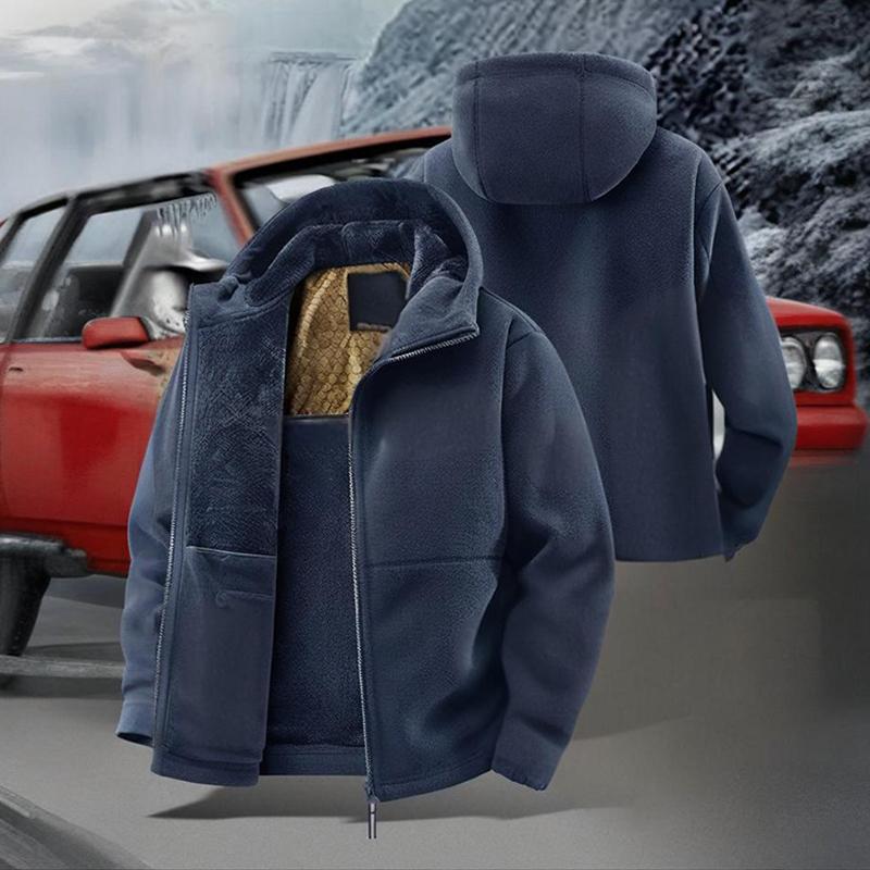 ⏳Liquidation totale⏳Veste décontractée chaude à capuche avec fermeture éclair