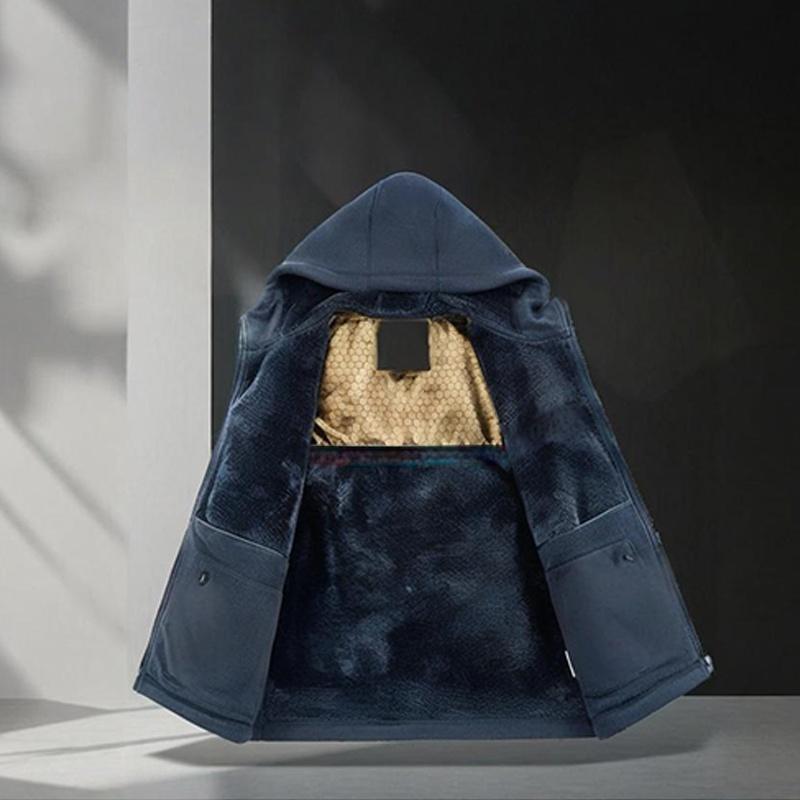⏳Liquidation totale⏳Veste décontractée chaude à capuche avec fermeture éclair