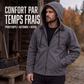 ⏳Liquidation totale⏳Veste de travail à capuche doublée de peluche pour homme