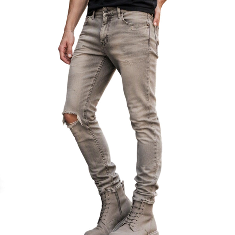 👜 -50 % sur toute la mode femme ! ✨Jean slim déchiré tendance pour homme