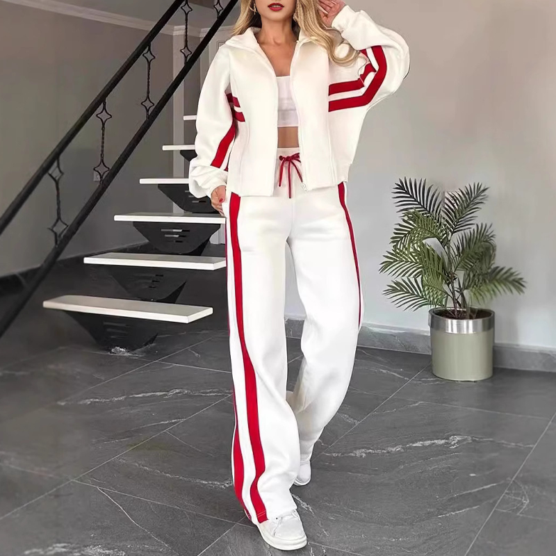 👜 -50 % sur toute la mode femme ! ✨Ensemble sportif 2 pièces à rayures pour femmes