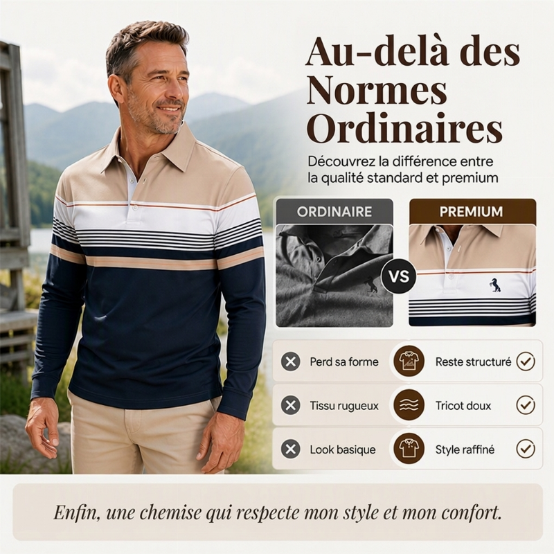 👜 -50 % sur toute la mode femme ! ✨Haut rayé à bloc de couleurs classique pour homme