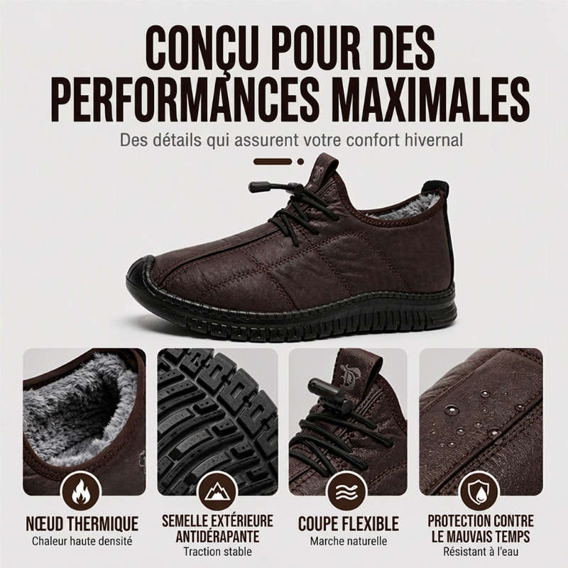 ⏳Liquidation totale⏳Chaussures de marche pour homme, à semelle antidérapante et doublure pelucheuse