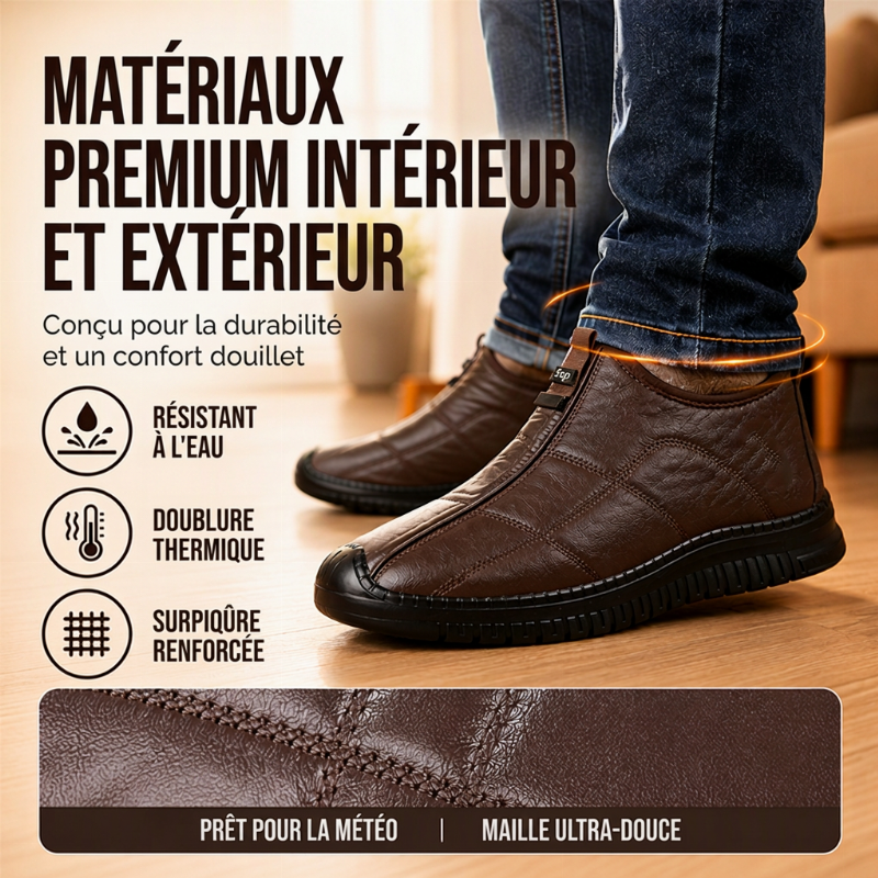 ⏳Liquidation totale⏳Chaussures de marche pour homme, à semelle antidérapante et doublure pelucheuse