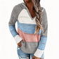 ⏳Liquidation totale⏳Sweet-capuche en maille ajourée et colorblock pour femme