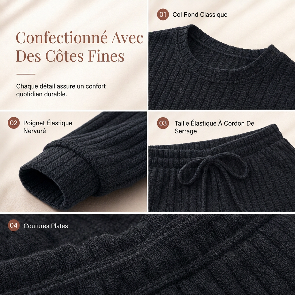 ⏳Liquidation totale⏳Ensemble de détente en maille décontracté pour femme
