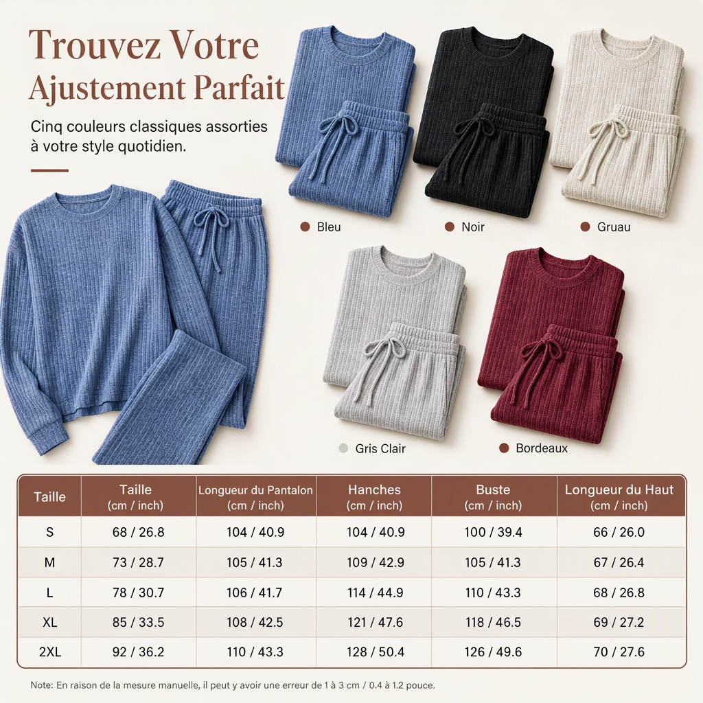 ⏳Liquidation totale⏳Ensemble de détente en maille décontracté pour femme