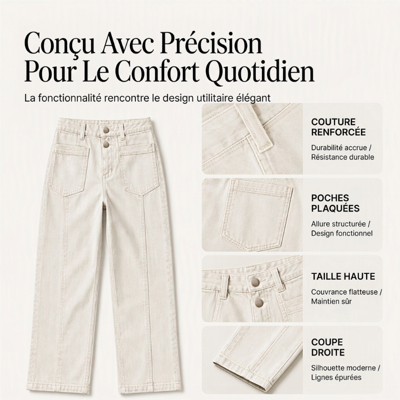 👜 -50 % sur toute la mode femme ! ✨Pantalon décontracté à jambe droite pour femmes