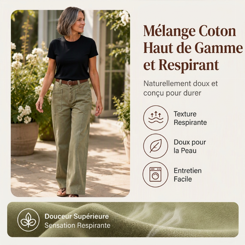 👜 -50 % sur toute la mode femme ! ✨Pantalon décontracté à jambe droite pour femmes