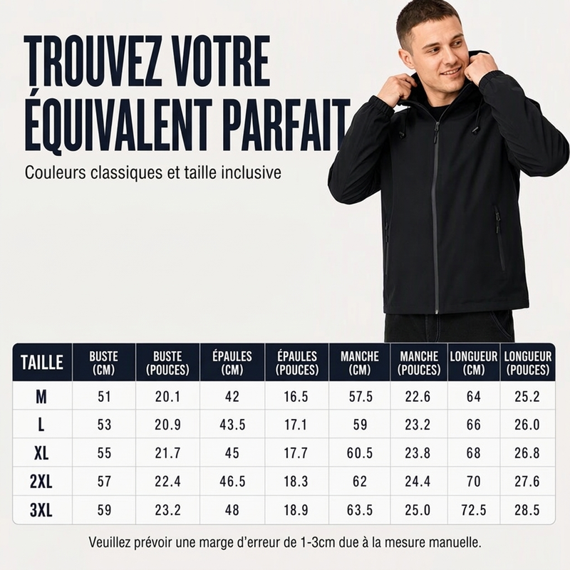 Veste à capuche coupe-vent pour homme, doublée de peluche