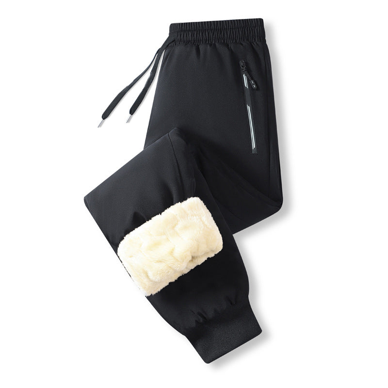 Pantalon imperméable pour homme avec doublure chaude et cordon de serrage