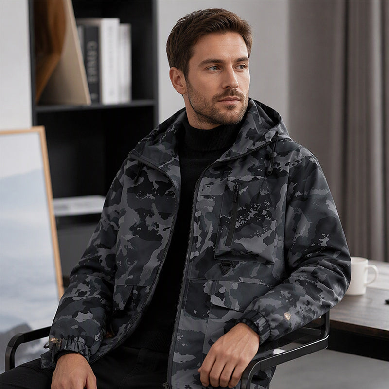 Veste à capuche camouflage élégante pour femmes