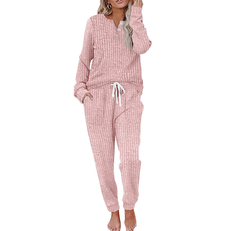 ⏳Liquidation totale⏳Women's Top & Drawstring Pants 2-Piece Set