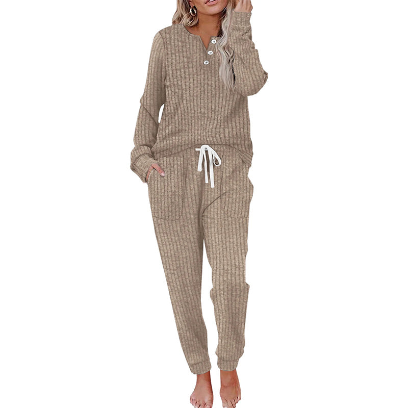 ⏳Liquidation totale⏳Women's Top & Drawstring Pants 2-Piece Set