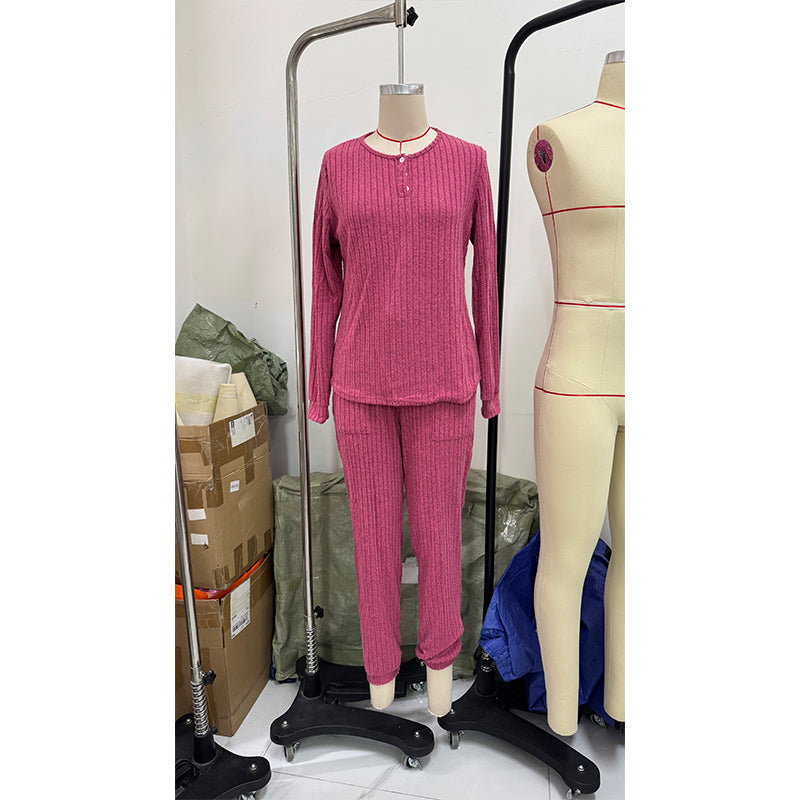 ⏳Liquidation totale⏳Women's Top & Drawstring Pants 2-Piece Set