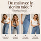 Pantalon en jean taille haute et jambe large pour femme