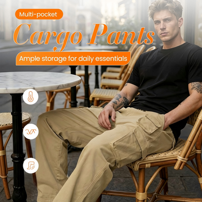 👜 -50 % sur toute la mode femme ! ✨Pantalon cargo droit multi-poches pour homme