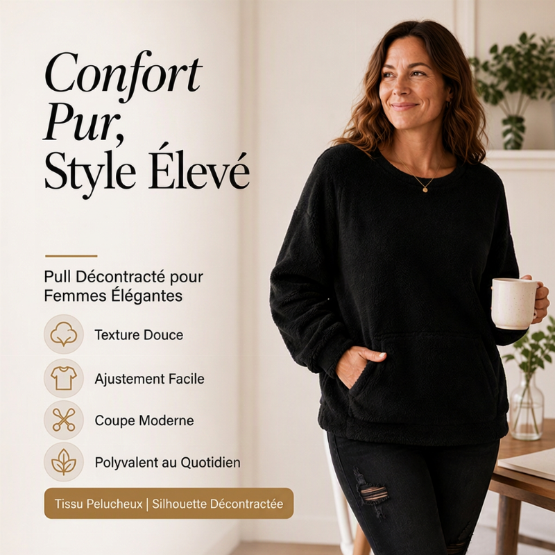 ⏳Liquidation totale⏳Sweat-shirt à manches longues en peluche chaud pour femmes