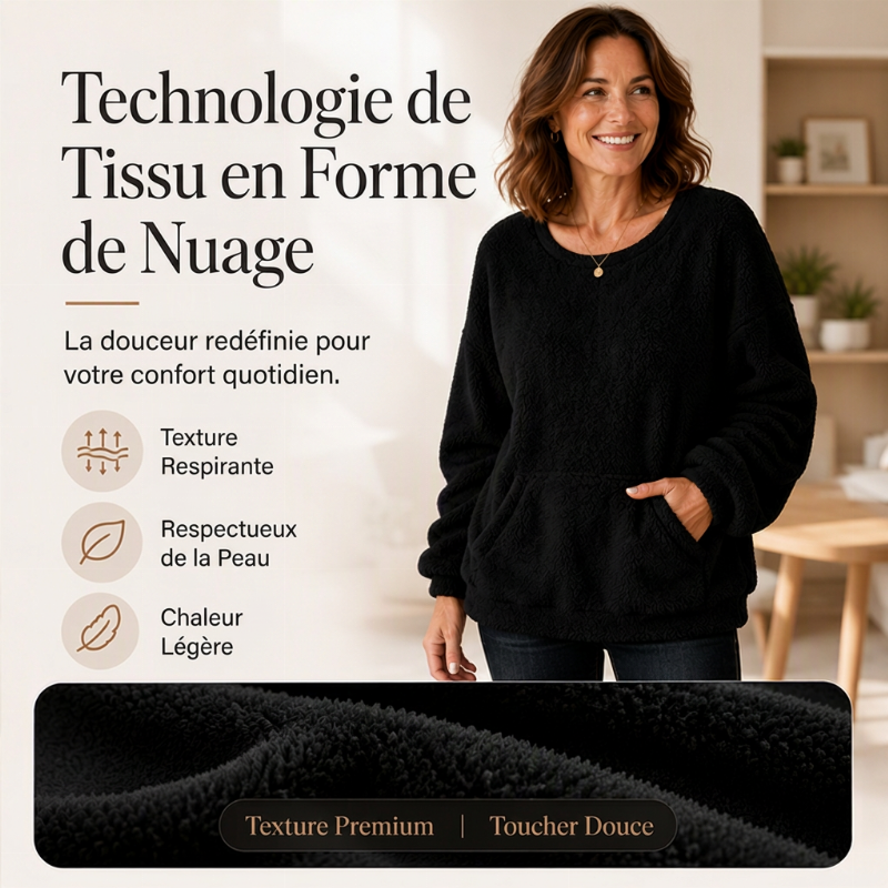 ⏳Liquidation totale⏳Sweat-shirt à manches longues en peluche chaud pour femmes