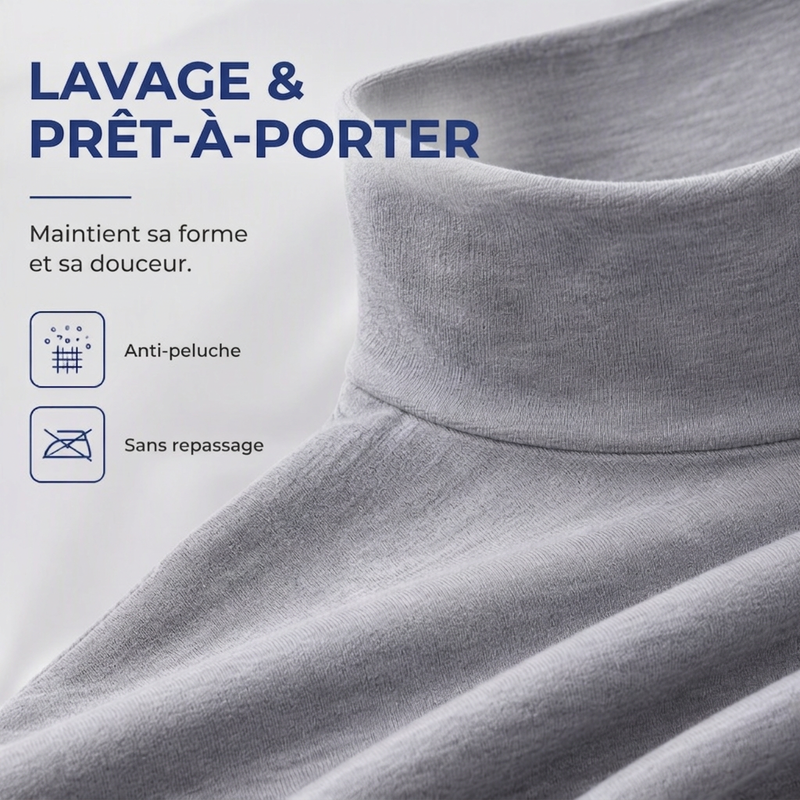 ⏳Liquidation totale⏳Haut col roulé factice ajusté pour homme