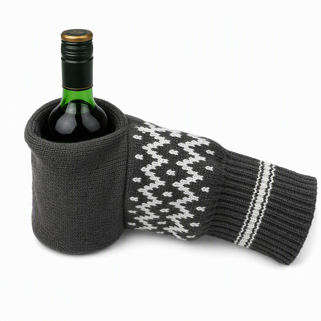 Mitain en tricot pour bière, gant de boisson pour tenir les bouteilles et canettes de bière