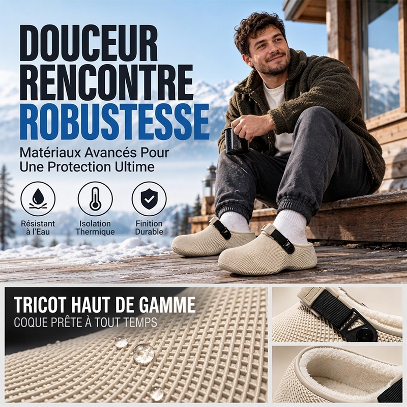 👜 -50 % sur toute la mode femme ! ✨Pantoufles d'hiver chaudes en peluche pour hommes